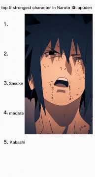 Top 5 Strongest Naruto Shippuden Characters 💥 | Who is #1? #naruto #Sasuke #kaguya #madara #kakashi