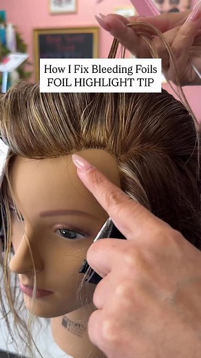 How to Fix Bleeding Foils Fast 🫣 Ever open up a foil highlight and see bleed marks that weren’t supposed to be there? 😩 First off don’t panic! I got you 😉 Here’s exactly how I corrected bleeding foils: ✅ Took a clean slice ✅ Weaved out all the lowlight pieces ✅ Isolated only the highlights ✅ Toned with an alkaline demi color for max saturation. Here I used an Alkaline Demi Color. A level 6 did the trick! This quick fix saved the blend and it kept the hair looking intentional, not accidental. 
