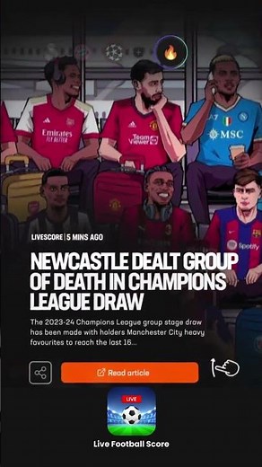 Live Football scoreboard