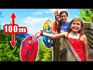 The last one to DROP her BACKPACK wins $1,000 - Back to school with Mimi Land school supplies