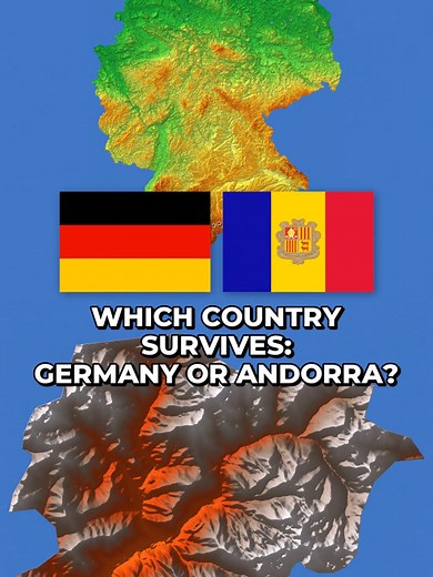 Germany vs Andorra: Max Sea Level Rise Simulation