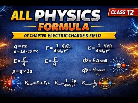 Class 12 Physics: Electric Charges & Fields | Complete Formula + Concept