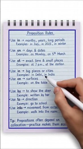 Preposition Rules You Must Know