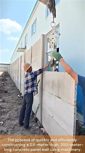 concrete panel wall installation | 2.5 meterprecast wall setup process