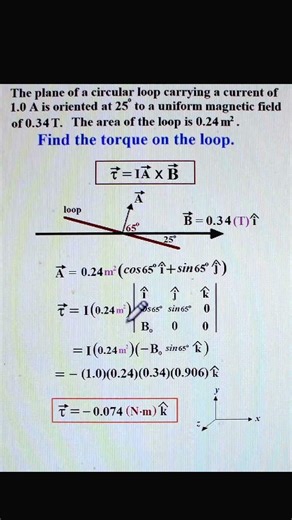 Magnetic Torque on Circular Current Loop