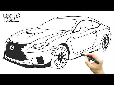 How to draw Lexus RCF 2023 step by step easy drawing