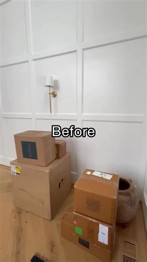 Interior Designer Ellen Fleckenstein on Instagram: "Foyer reveal! This makeover only involved new furnishing and art for a full revamp. The bones were good they just needed amplified. What do you think? Also forgot how much I loved this song. #ellenfleckinteriors interior designer Interior design inspiration Entryway styling"