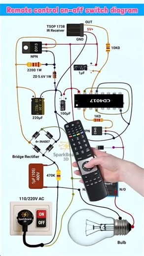 REMOTE CONTROL ON OF SWITCH CIRCUIT