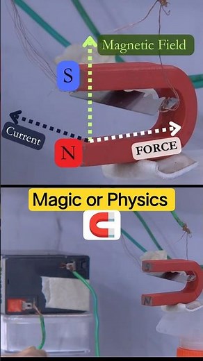 Fleming’s Left-Hand Rule Explained in 60s! ⚡#class10 #experiment #physics #foryou