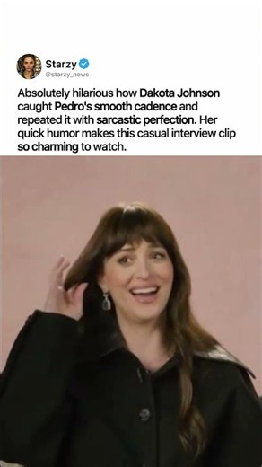 DAKOTA JOHNSON TEASES PEDRO PASCAL