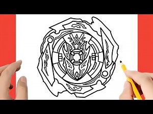 Beyblade Drawing | How to Draw Infinite Achilles | very easy step by step