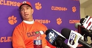 WATCH: Dabo Swinney reacts to rivalry win over South Carolina