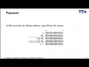 Algorithmen auf Sequenzen Anhang A1: Bitsequenzen