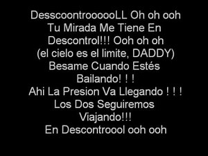 Daddy Yankee Descontrol (LETRA)