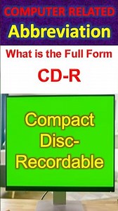 What Is The Full Form Of CD-R (Compact Disc Recordable) #mcqshorts #shortsgk #computermcq