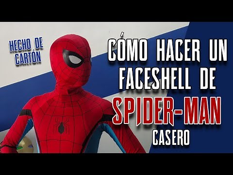 Cómo hacer un FACESHELL de SPIDER-MAN Casero - DIY - Máscara de Spider-Man de Cartón