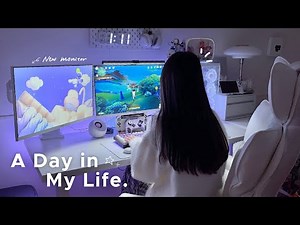 gamingvlog | Pixioのnewモニター開封📦✨スプラと原神で遊ぶ休日🦑🎮