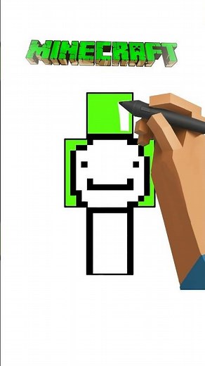 DREAM Minecraft How to draw. #minecraft #easydrawing #dream