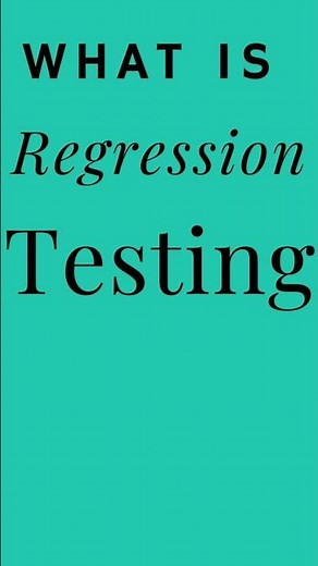 What is regression testing in software testing #development #testing #regression #software
