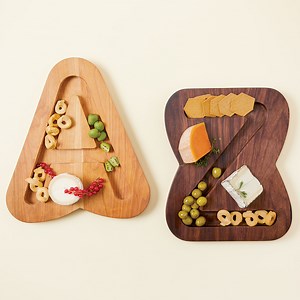 Uncommon Goods | Monogram Cheese & Crackers Serving Board | Cheeseboards, Kitchen Accessories