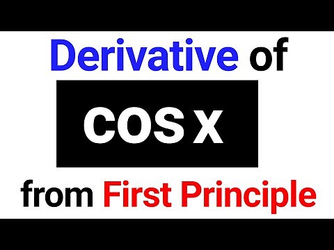 Derivative of cos x from First Principle | Maths Class 11 | JP Sir