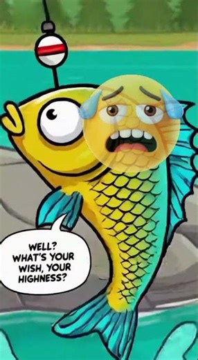 The princess caught a magic fish 😂🔥🥰