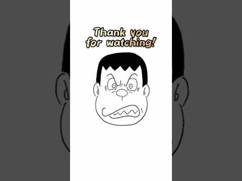 ドラえもん絵描き歌で怒ったジャイアン描いてみた #shorts