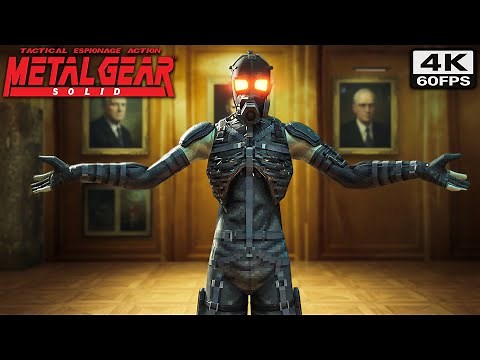 Metal Gear Solid PS1 Emulator - Psycho Mantis Boss Fight (4K Duckstation)