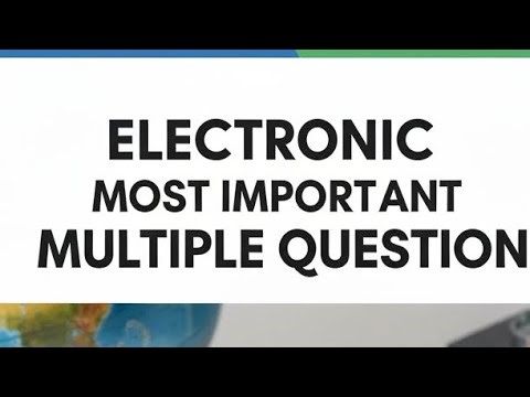 Electronics most important MCQ part 1#sscje#rrbje#uppclje#electricalengineering #electricalmcq