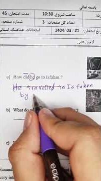حل نمونه سوال زبان نهم نهایی 10 #shorts #زبان_نهم