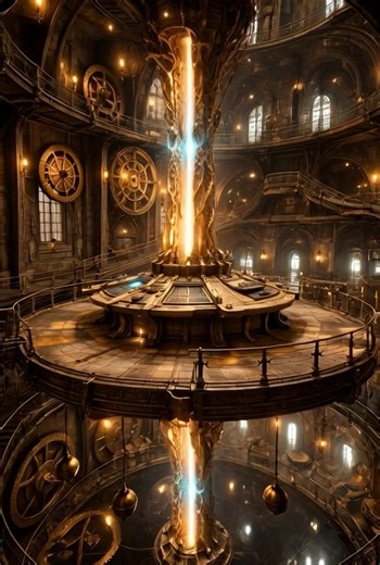 The Clockmaker’s TARDIS What if time travel worked like a clock? Measured. Precise. Unforgiving. #TARDIS #Clockwork #TimeTravel #MechanicalSciFi #EpicInterior