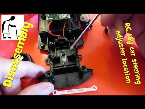 Disassembly - RC toy car steering adjuster location