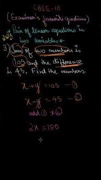 WORD PROBLEM OF PAIR OF LINEAR EQUATION IN TWO VARIABLES ? |CBSE 10 (2025-26) |#shorts