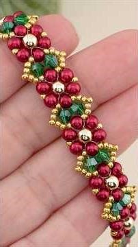 Flower Bracelet Making with Pearls, Crystals & Seed Beads Tutorial! 🌹 #shorts #diy #crafts #beadlot