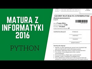 Matura z informatyki, 2016 [Python]