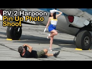 PV-2 Harpoon Rare Aircraft Photo Shoot, Navy Theme | Behind The Scenes Pin Up Photography