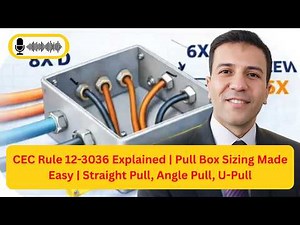 Podcast - CEC Rule 12-3036 Explained | Pull Box Sizing Made Easy | Straight Pull, Angle Pull, U-Pull