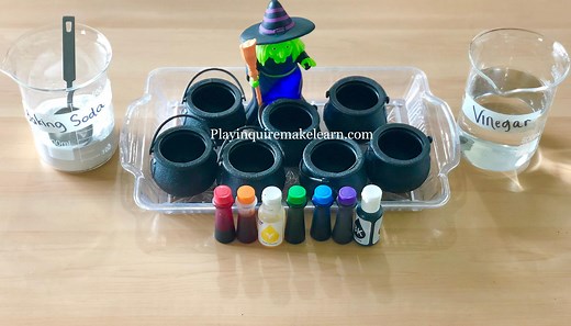 How To Make Witches And Wizards Brew- Halloween Science Experiment For Kids | Play. Inquire. Make. Learn.
