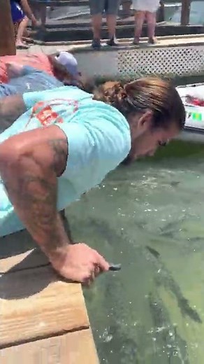Hillbilly Hand Fishing For TARPON #shorts