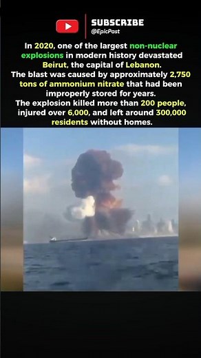 The 2020 Beirut Port Explosion: One of the Largest Non-Nuclear Blasts in History #epicpast