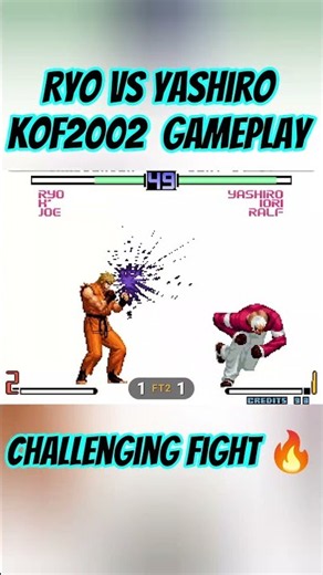 Ryo vs Yashiro | The King of Fighters 2002 Gameplay 🔥 Epic Battle #kof #kof2002 #thekingoffighters
