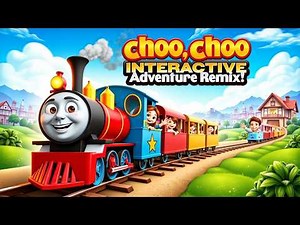 The Train on the Track Goes Choo, Choo (Interactive Adventure Remix) | Kids Ride & Sing-Along