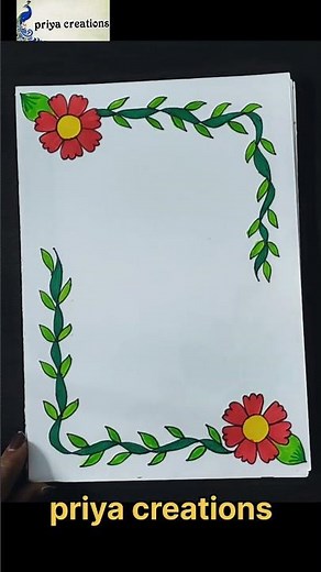 Top 10 Beautiful Border Designs | Easy & Unique Border Designs for Projects & Notes #shorts