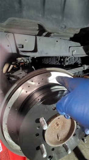 Slotted rotors should point towards the back of the vehicle #cars #brakes