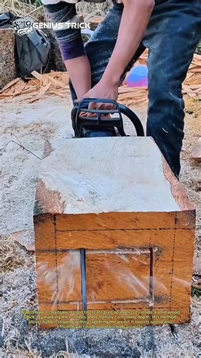 Insane Chainsaw Trick for Perfect Hidden Cuts! (Must See)