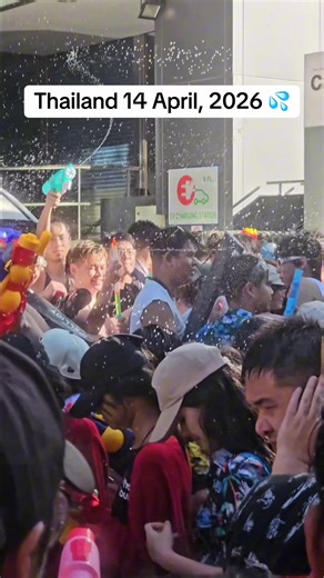 Welcome to the most fun festival in the world 🎉💦 Today is the wettest day of the year in Thailand. April 13th and 14th mark the Thai New Year — Songkran 🇹🇭 On these days, everyone splashes water on each other. The meaning is to symbolically wash away everything bad from the past year 🪷 Save this video and follow @loktitravel if you want to learn more about Travel, Thailand & Real estate ✅ #thailand #thailandtravel #bangkok #songkran #loktitravel