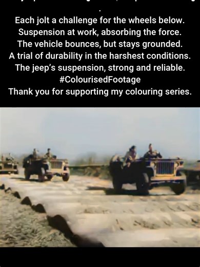 US Jeep Suspension Testing in Action #ColourisedHistory
