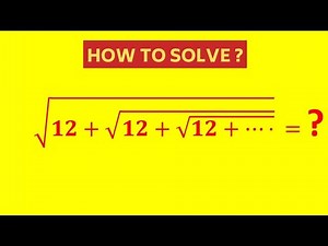Infinite Square Root Question Solution | Simple Method to Solve the Infinite Square Root Sum Series