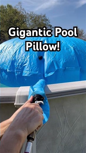 Gigantic Pool Pillow for Winter Closing #pool #winter