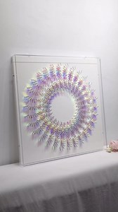 COOLDEI Trending 3D Acrylic Prism Wall Decor 70x70cm, Dynamic Light-Refracting Abstract Art with Protective Case, Modern Statement Piece for Living Room, Bedroom, Office (Randomized Distribution)